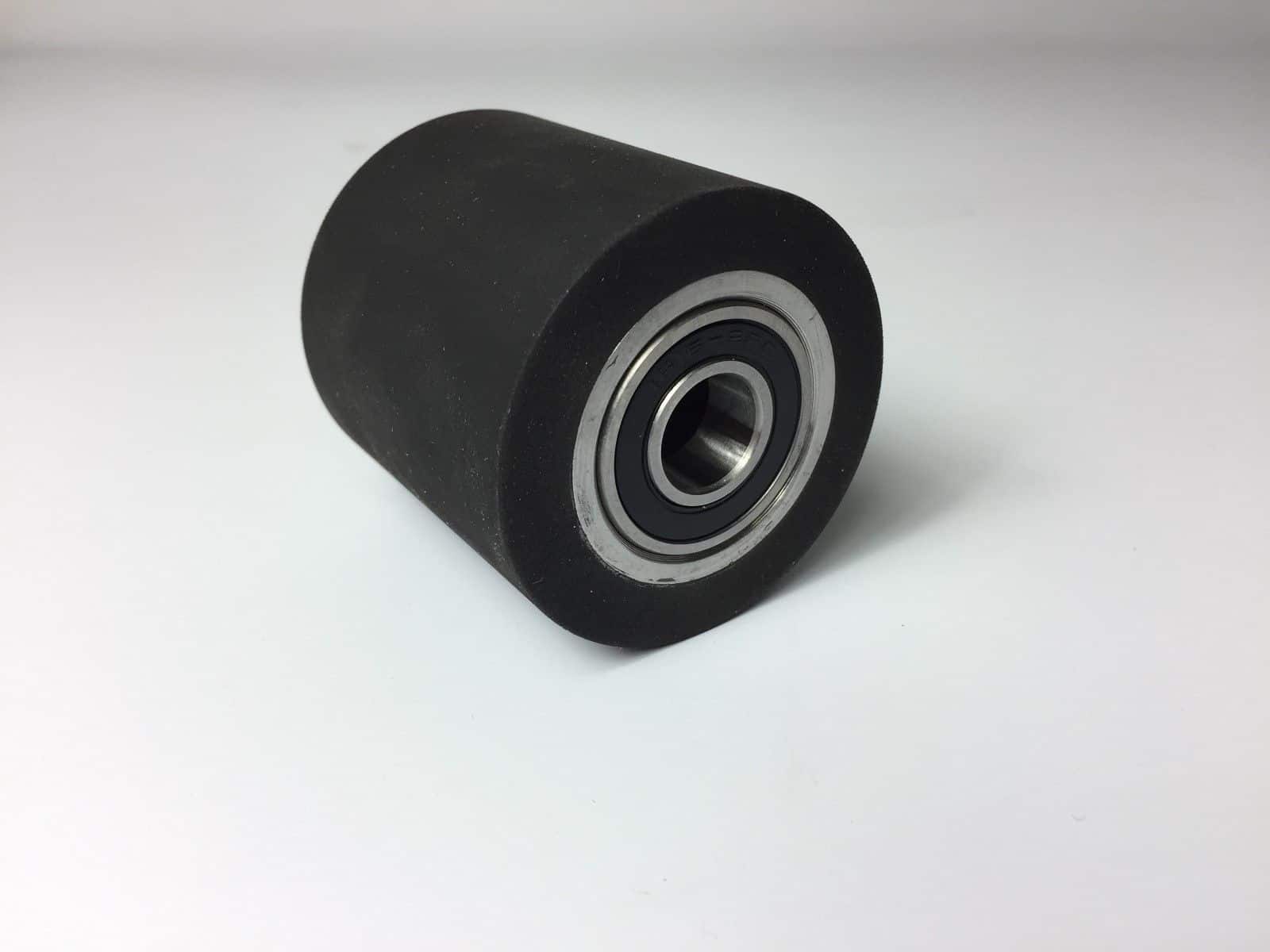 Black Aluminum Wheel Core Flat Surface Bearing Belt Grinder Rubber Wheel 